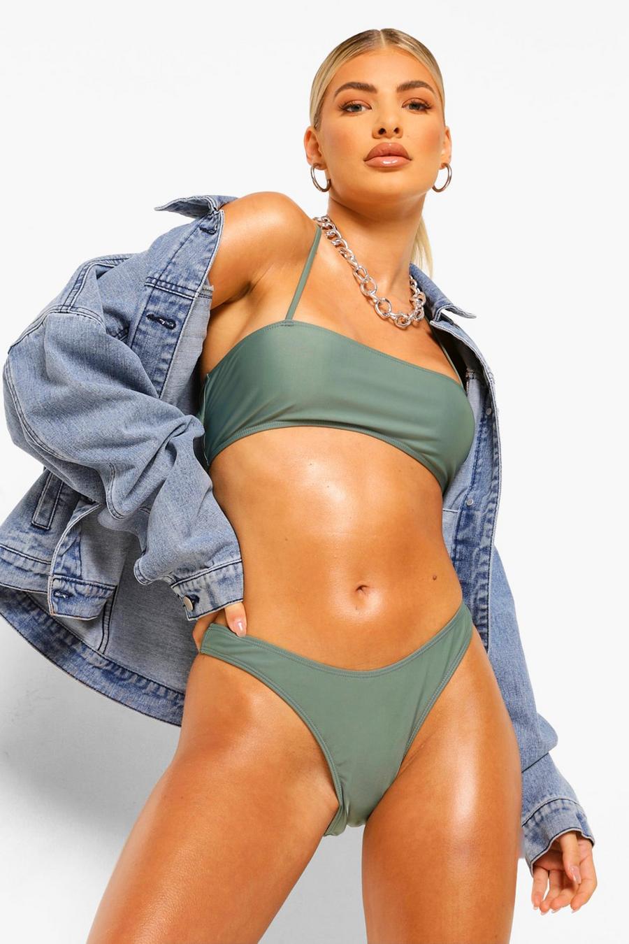 Braguitas de bikini de cintura baja Essentials, Verde salvia image number 1