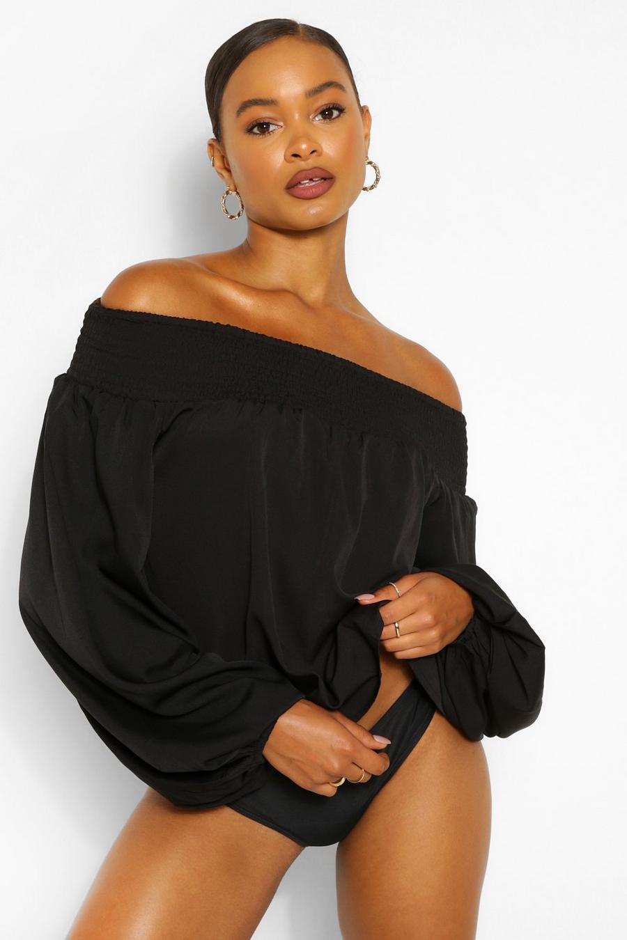 Black Off Shoulder Top image number 1