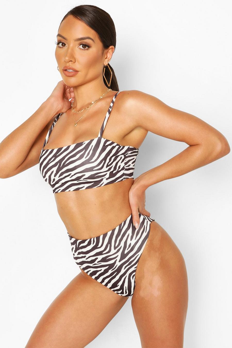 Zebra Print Mix & Match Bikini Brief image number 1