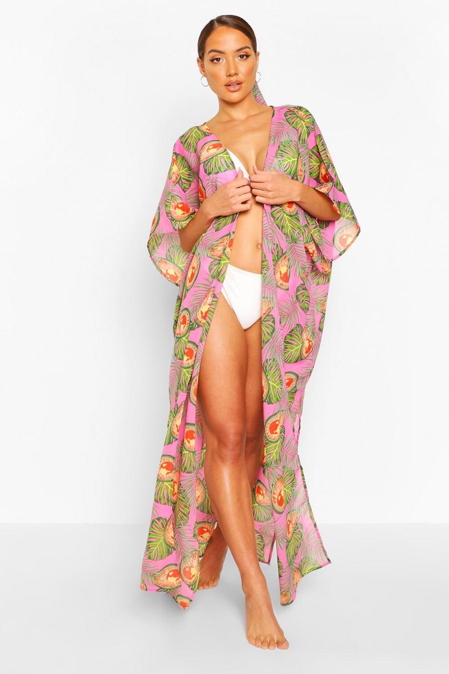 Kimono de playa con estampado image number 1