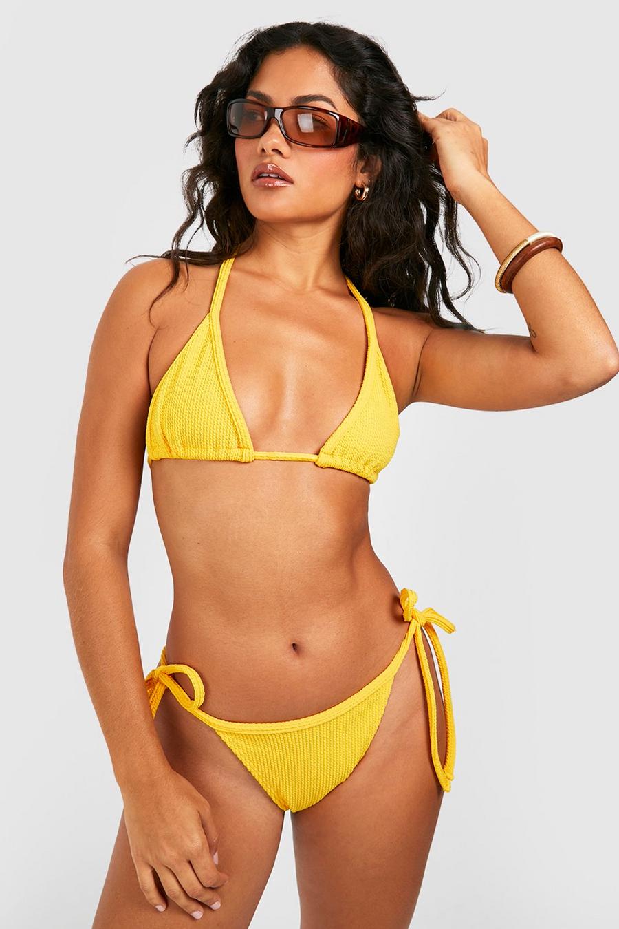 Mango Mixa & Matcha Bikinitrosor med struktur och knytdetaljer image number 1