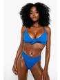 Pacific blue Mixa & Matcha Bikinitrosa i stringmodell med struktur