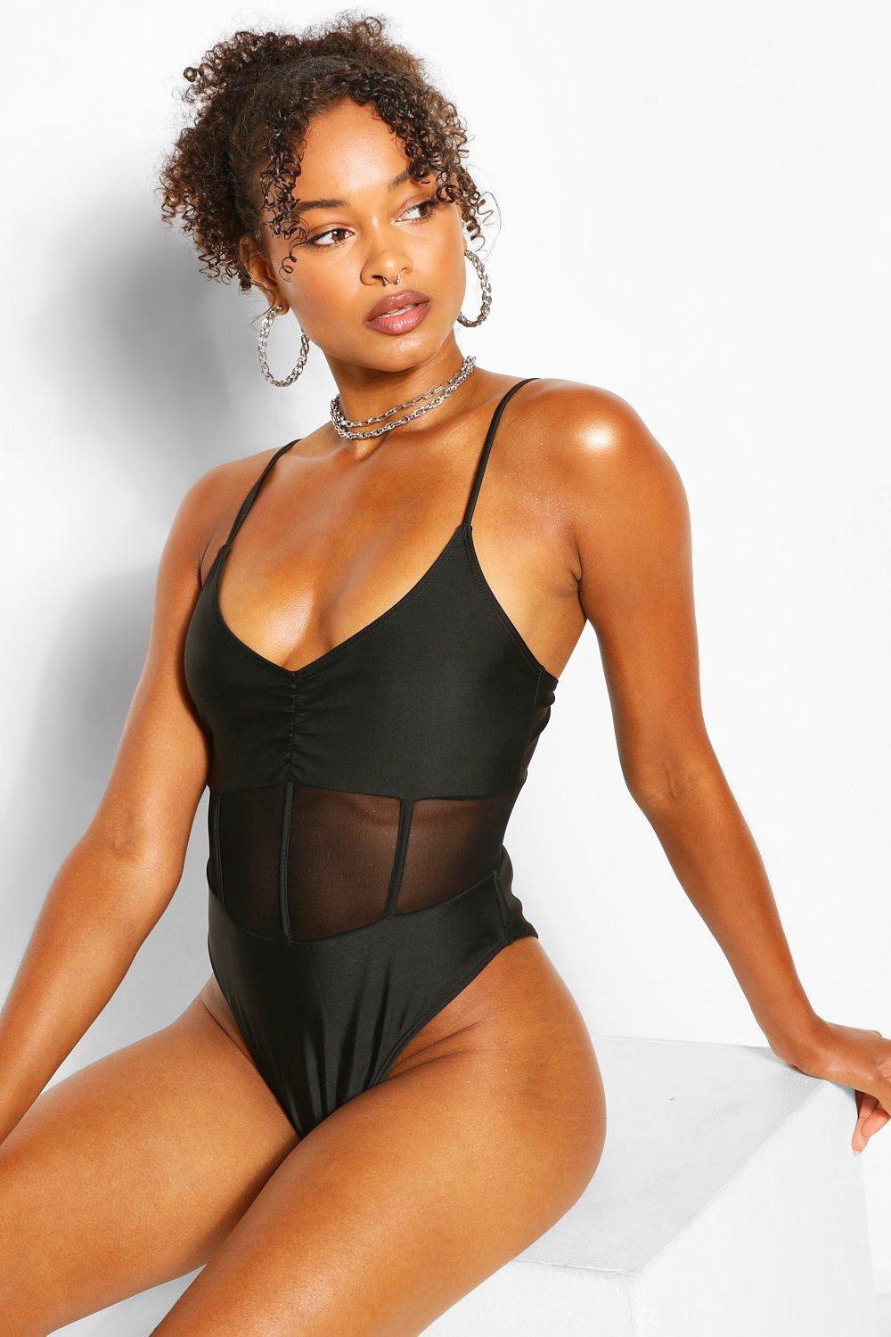 Corset Strapless One-Piece Swimsuit