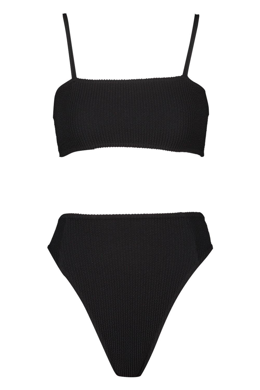 boohoo crinkle bikini