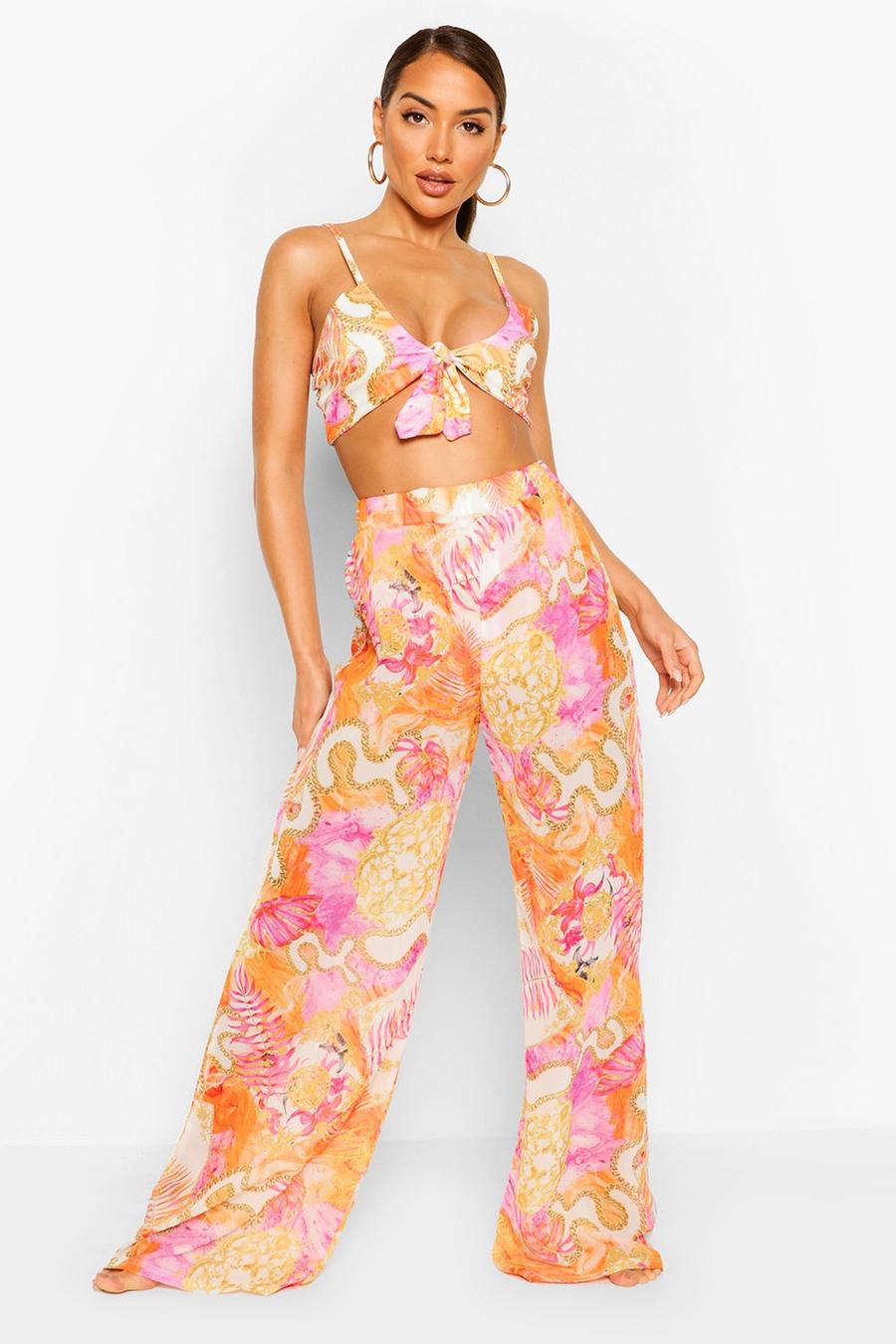 Chain Print Beach Trousers image number 1