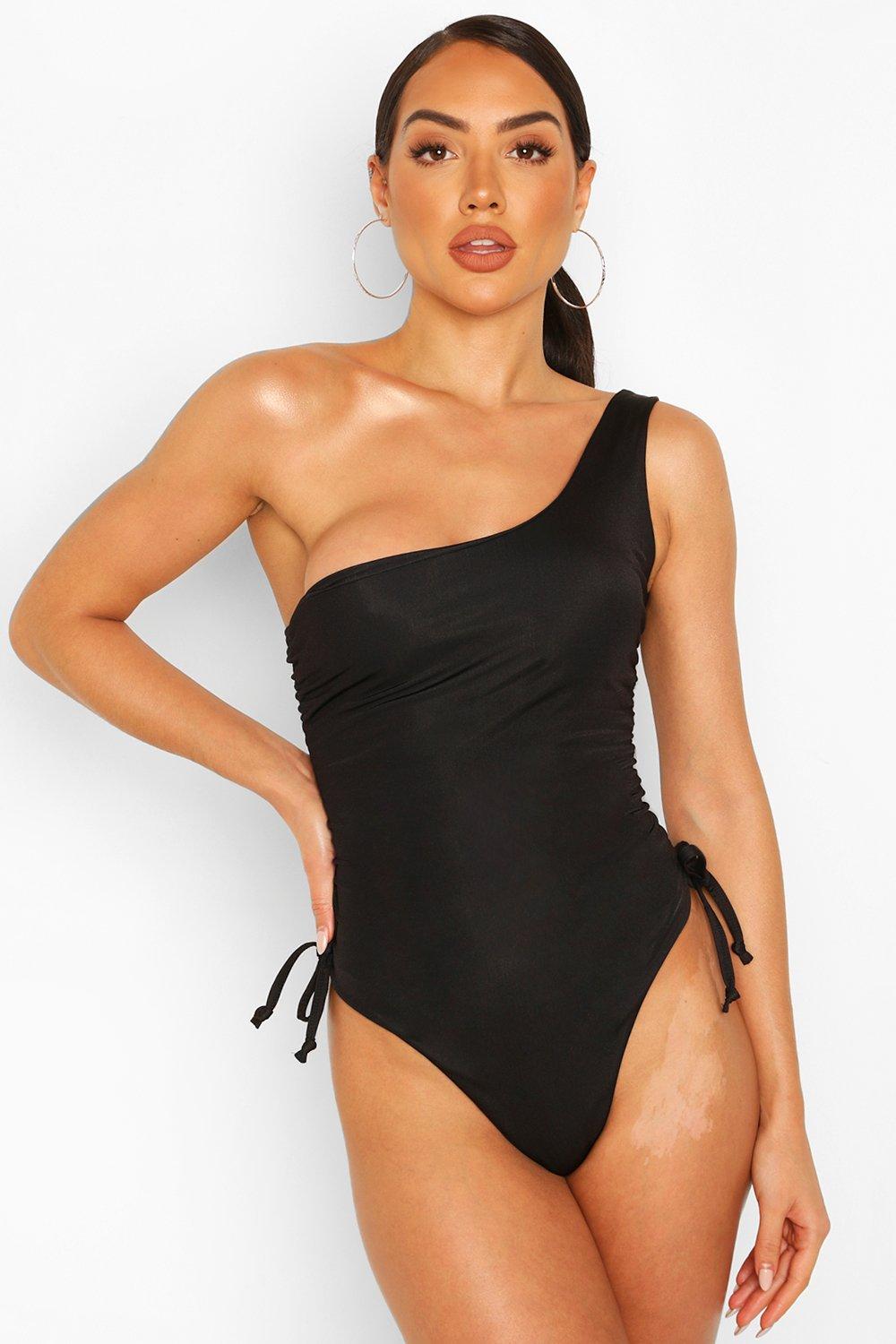 Maillot discount asymetrique noir