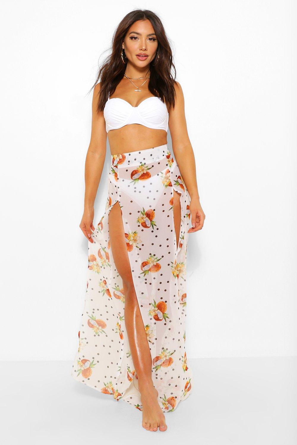 white maxi beach skirt