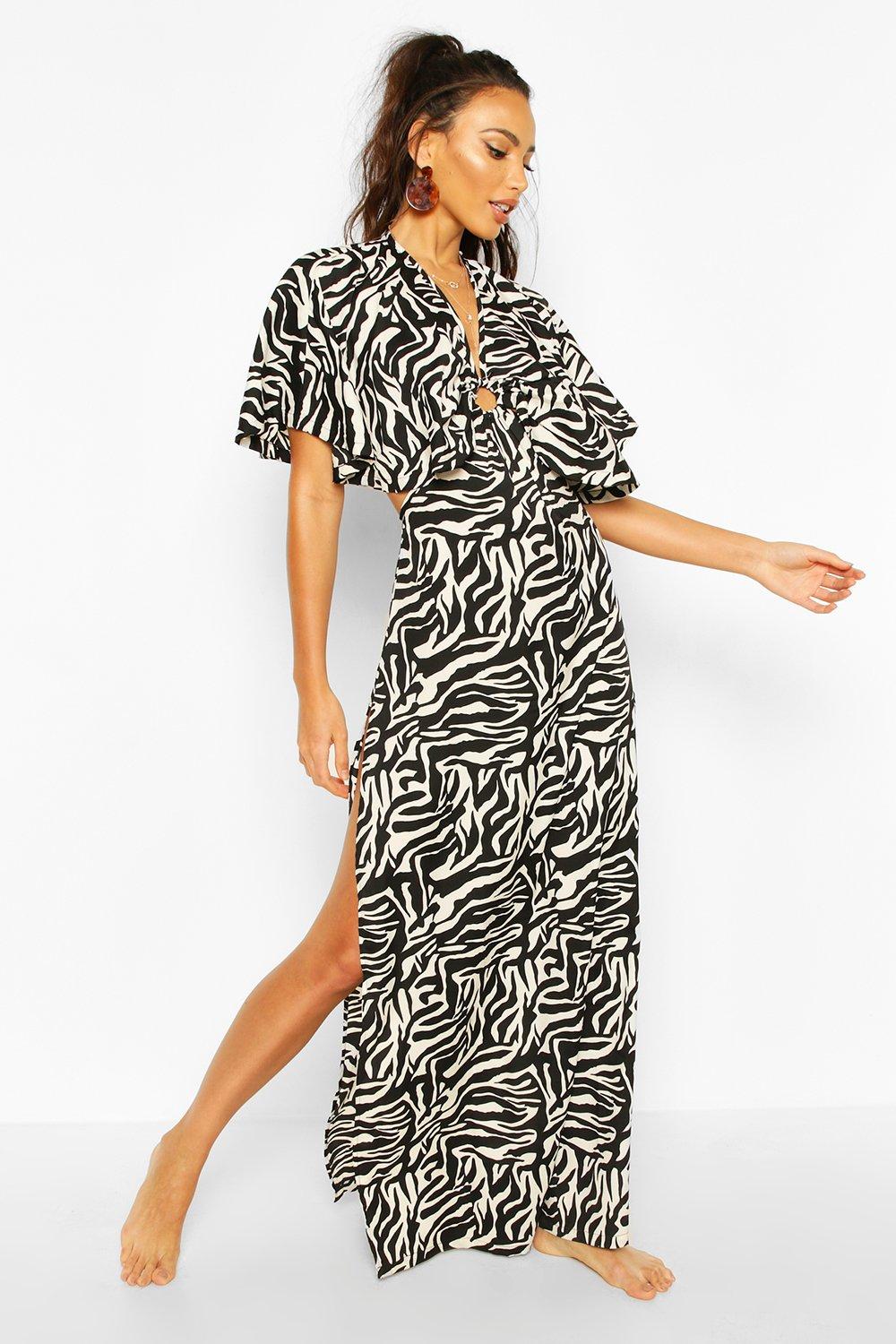 boohoo cape dress