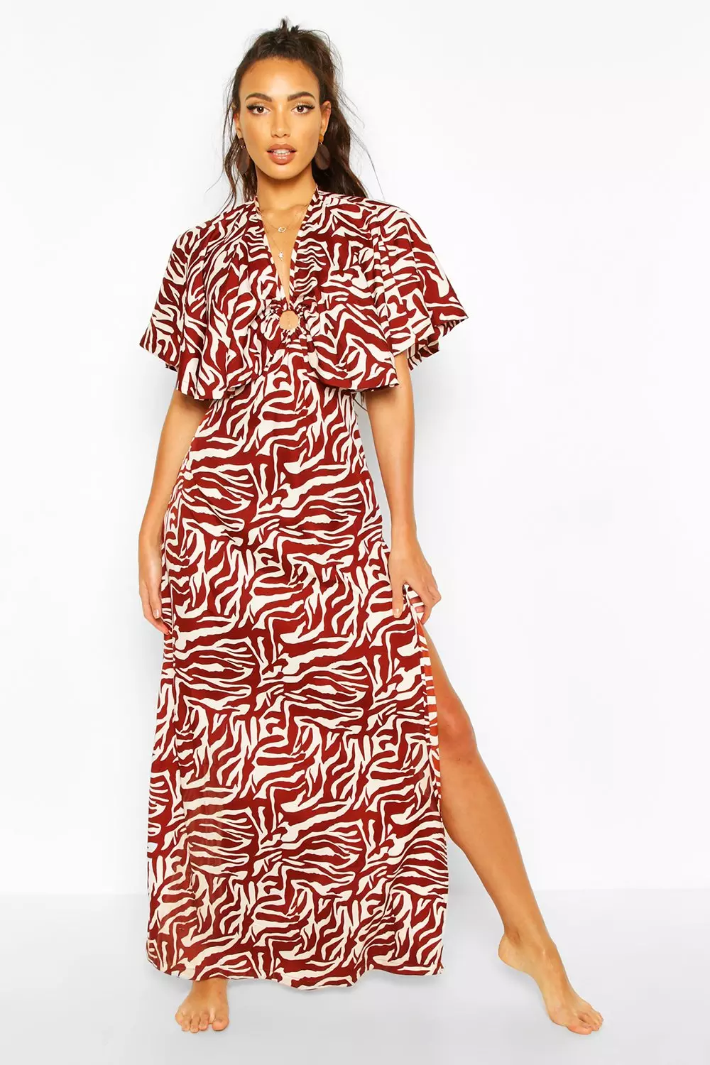 Cape style maxi outlet dress