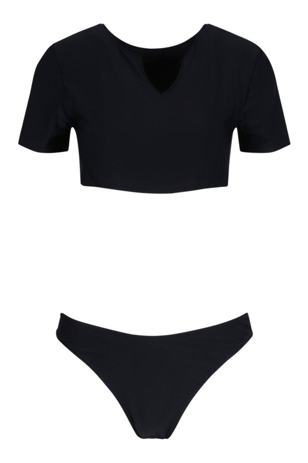 T shirt crop store top bikini