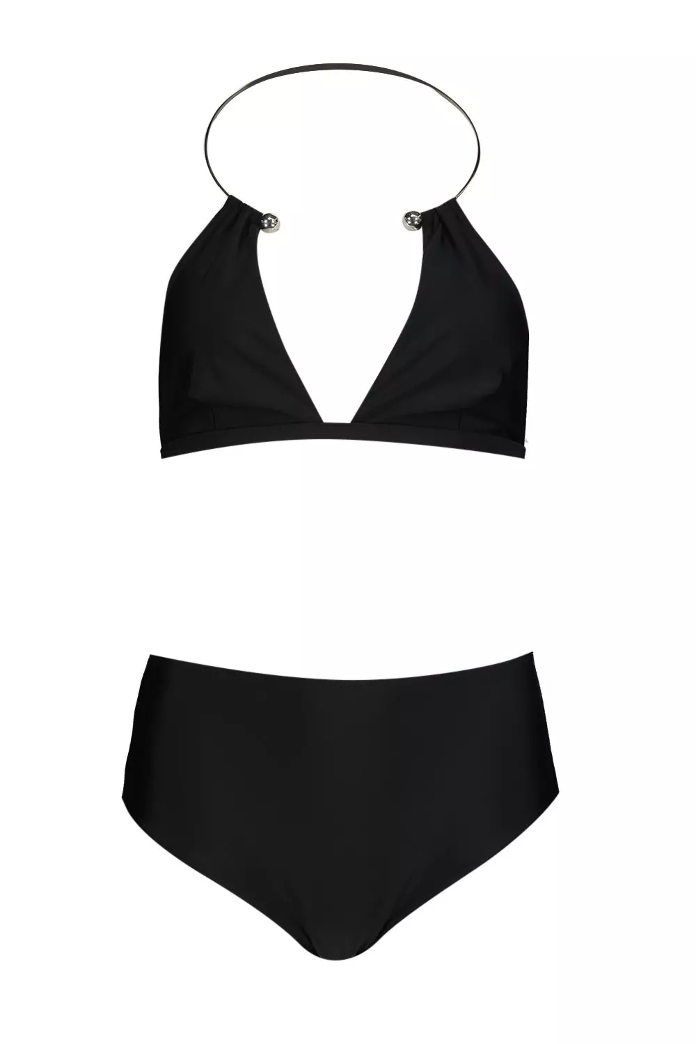 Black Choker Triangle High Waisted Bikni alternative image