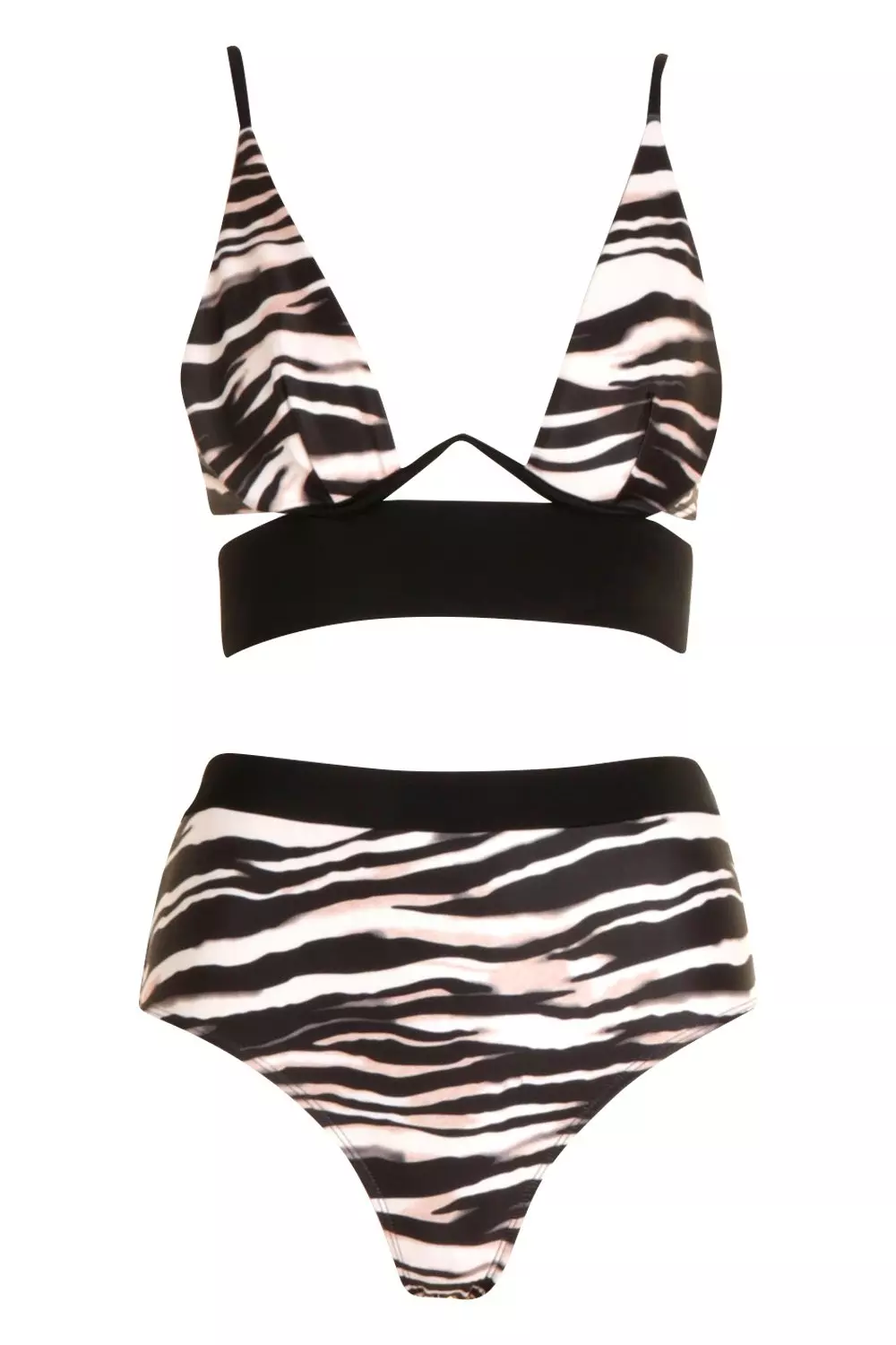 Safari Zebra Mono Wire High Waist Bikini