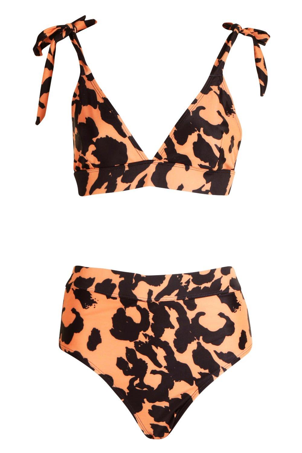 leopard triangle bikini