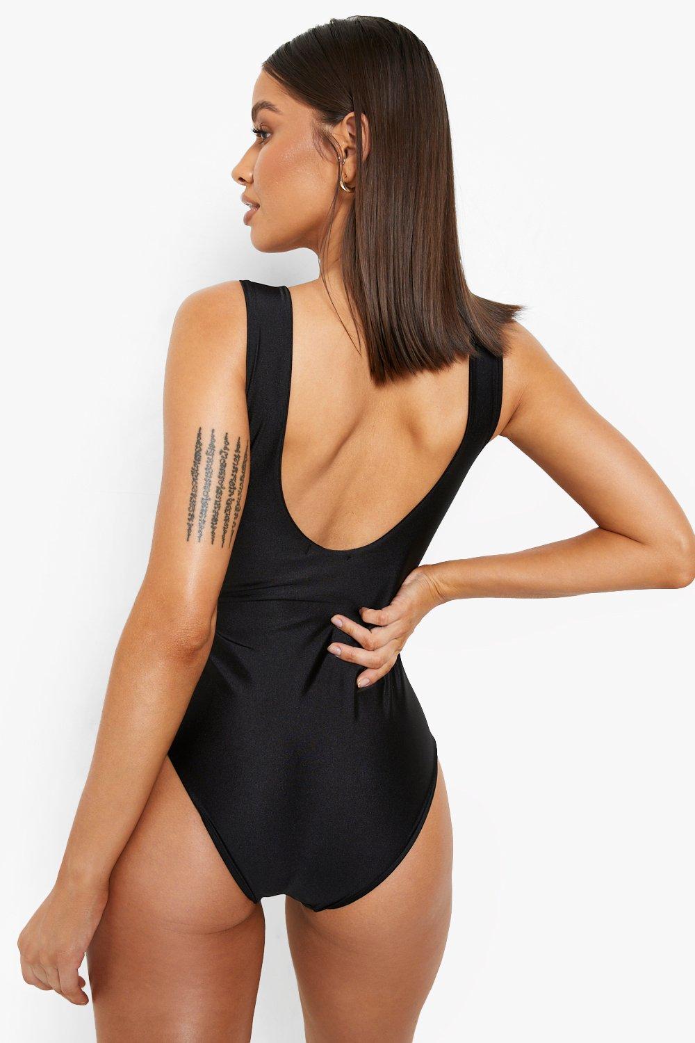 black bride squad swimsuit