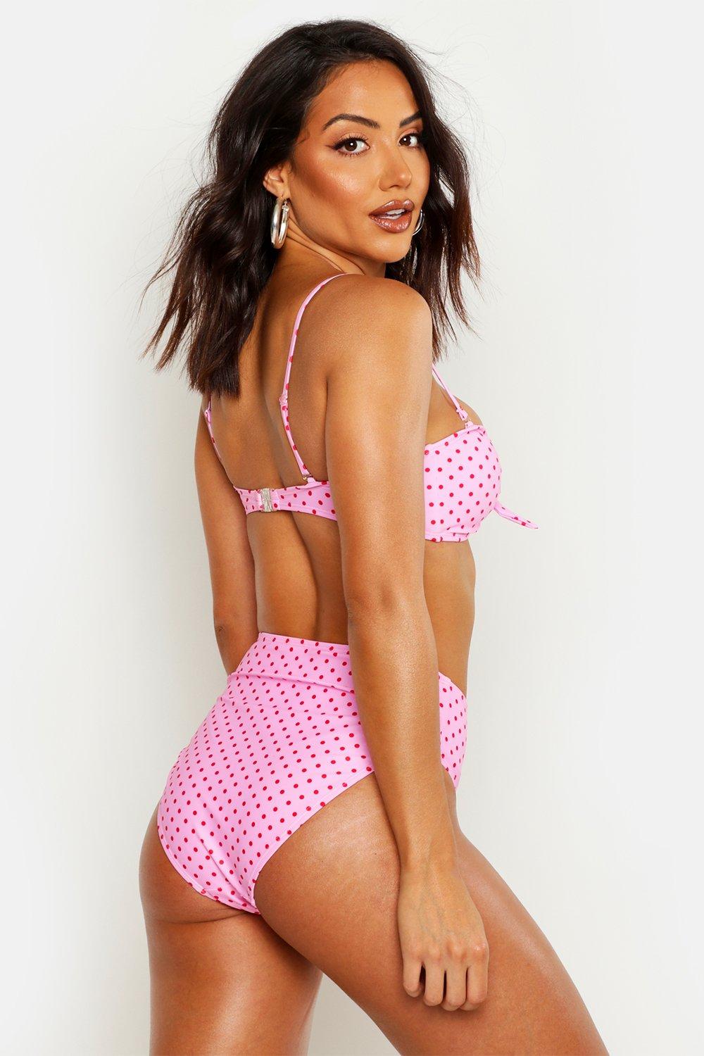 Boohoo polka 2024 dot bikini