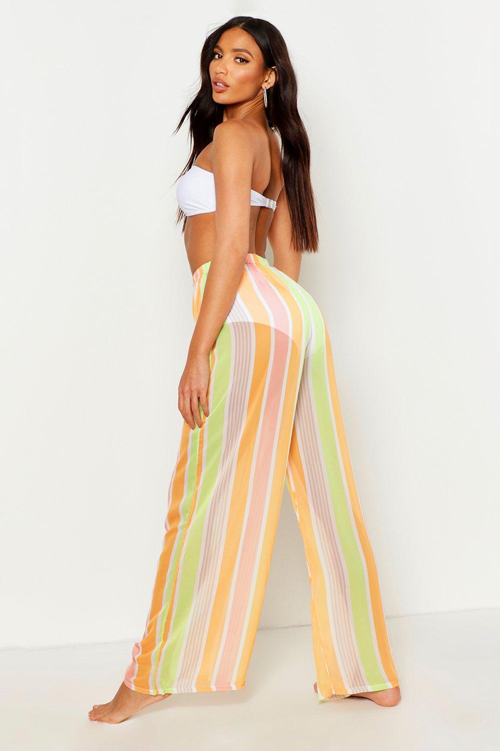 Neon store stripe trousers