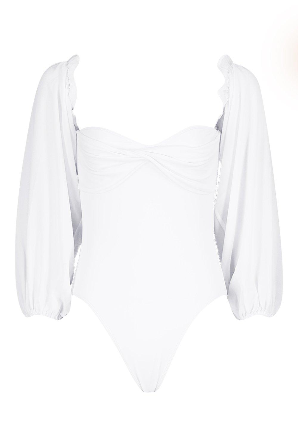 Boohoo balloon store sleeve swimsuit