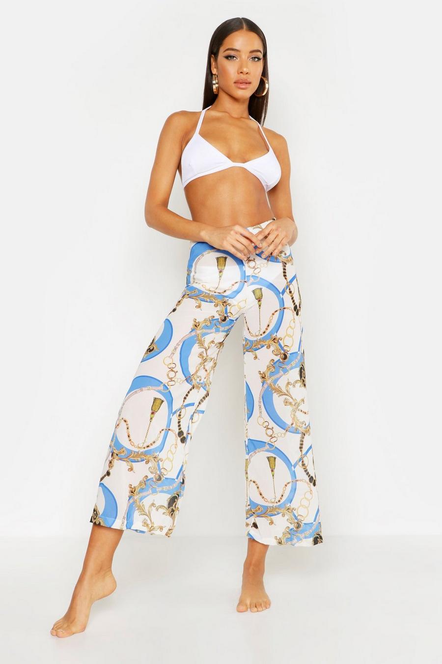 Chain Print Beach Culottes image number 1