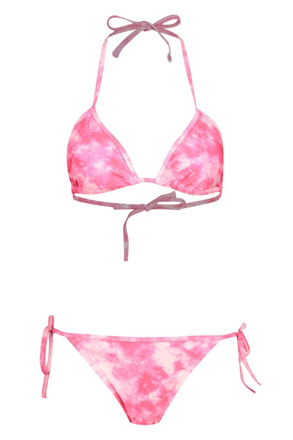 pink tie dye swimsuit