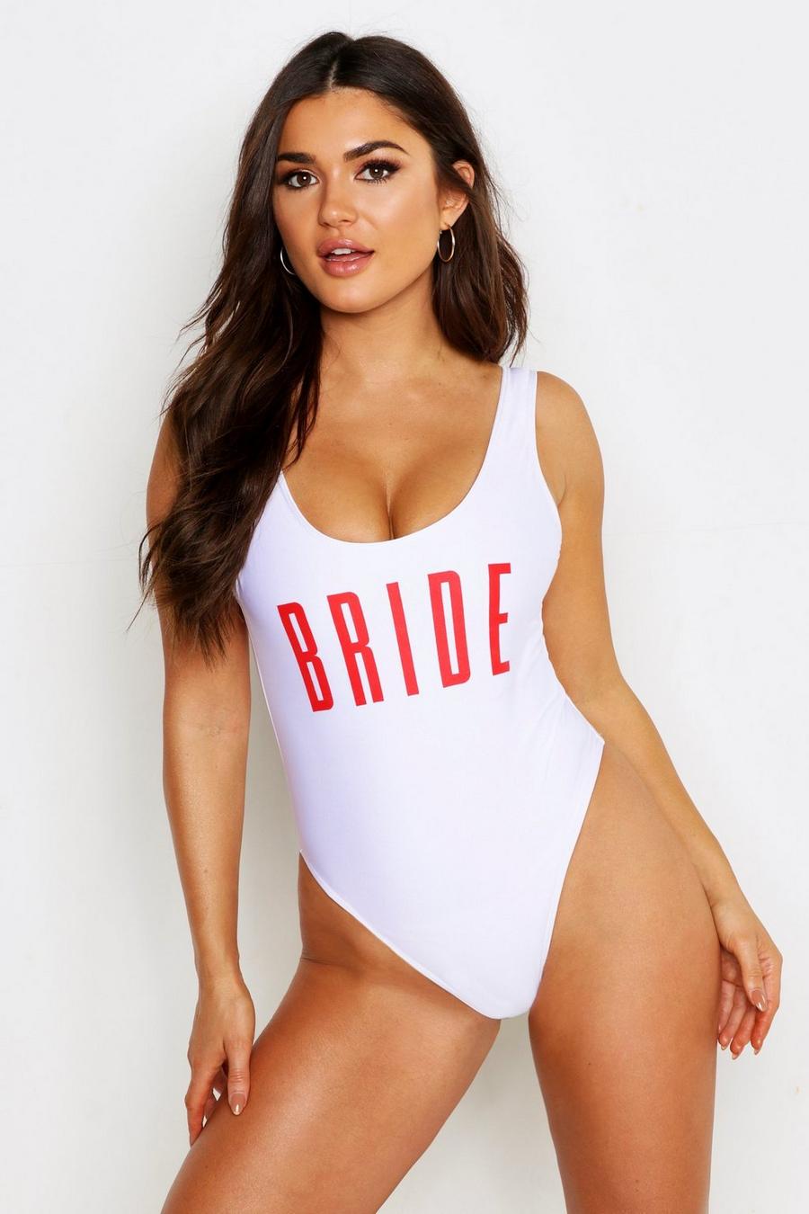 Badeanzug mit dem Aufdruck BRIDE image number 1