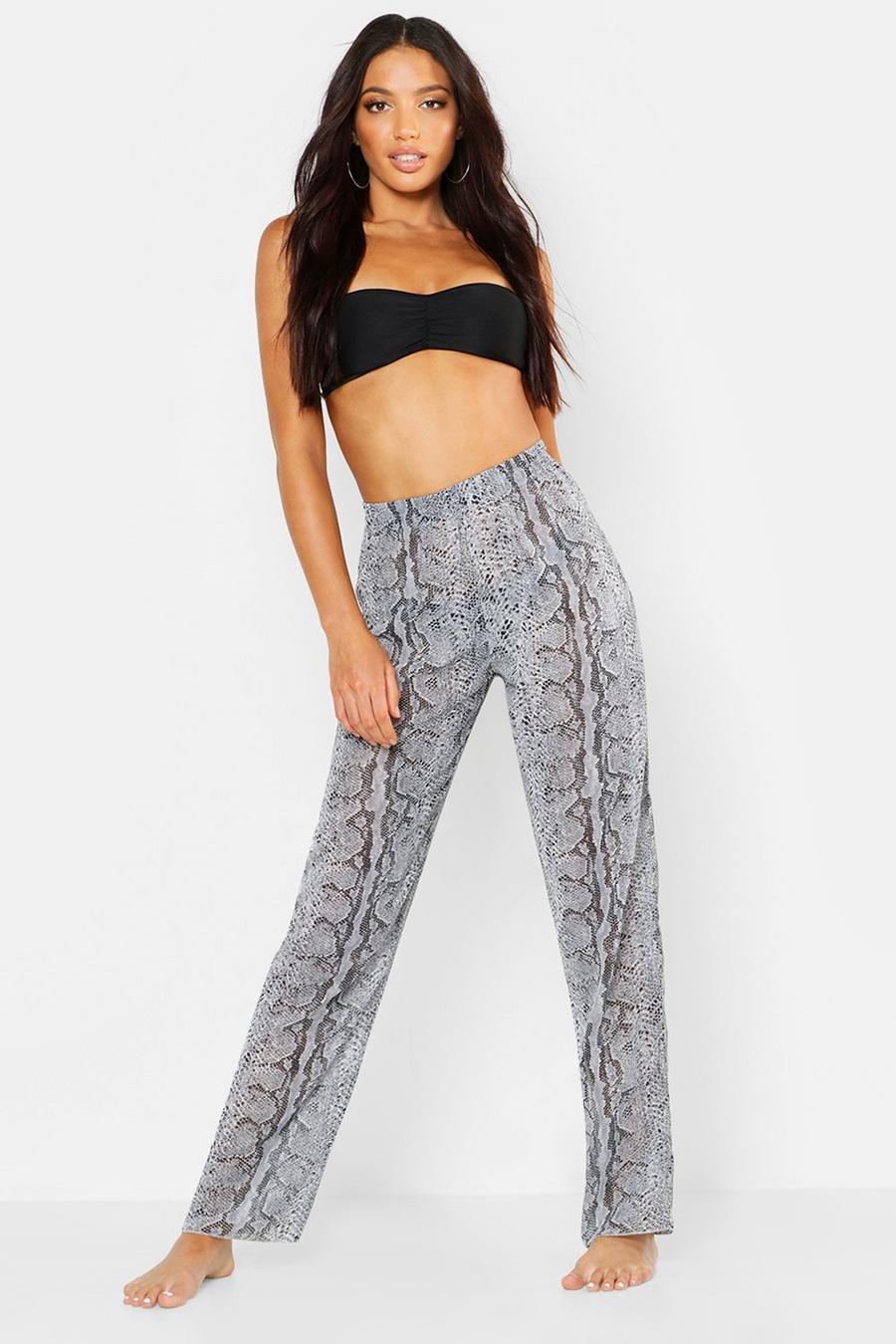 Snake Wide Leg Beach Trousers image number 1