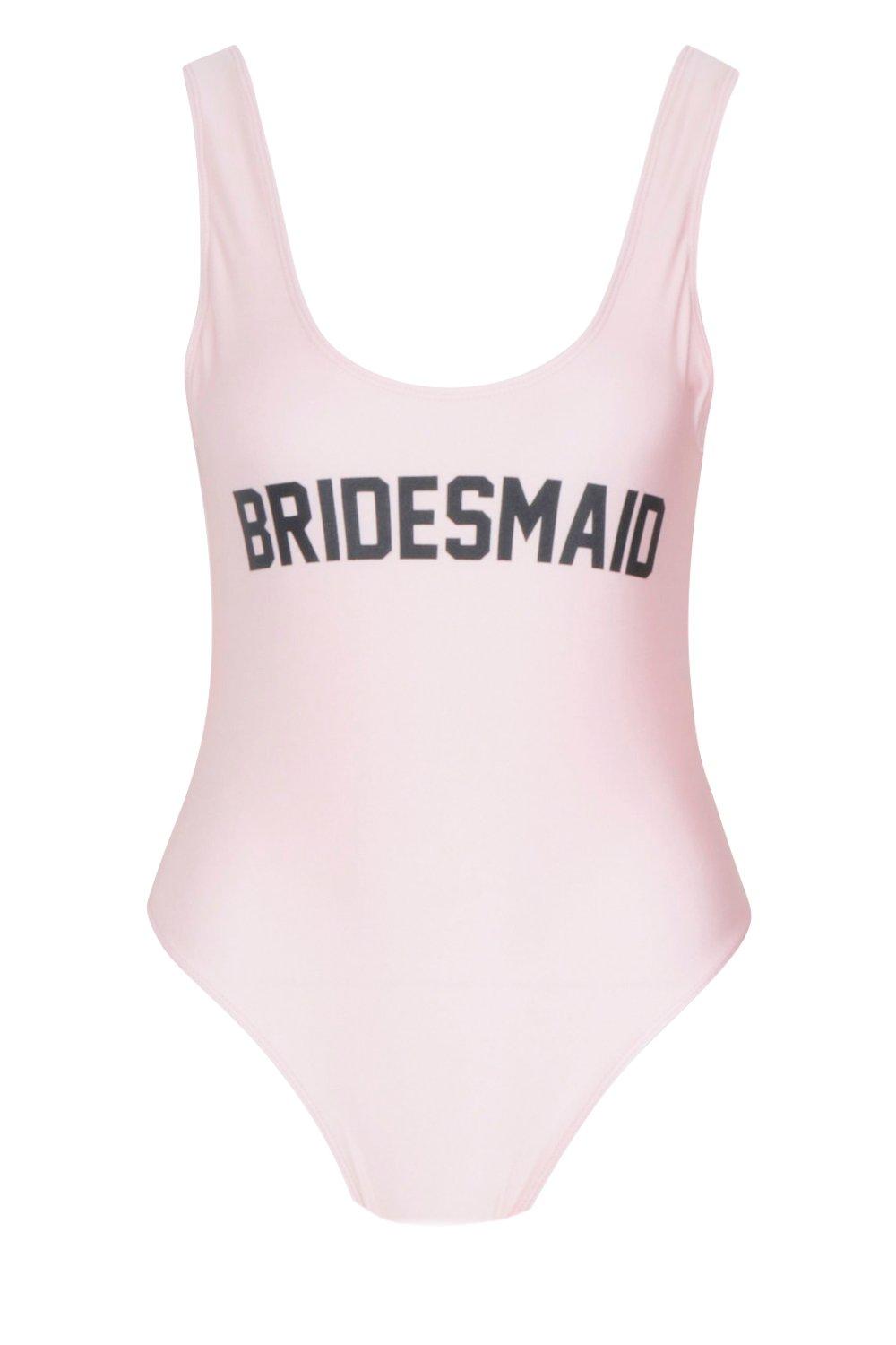 pink bridesmaid swimsuit