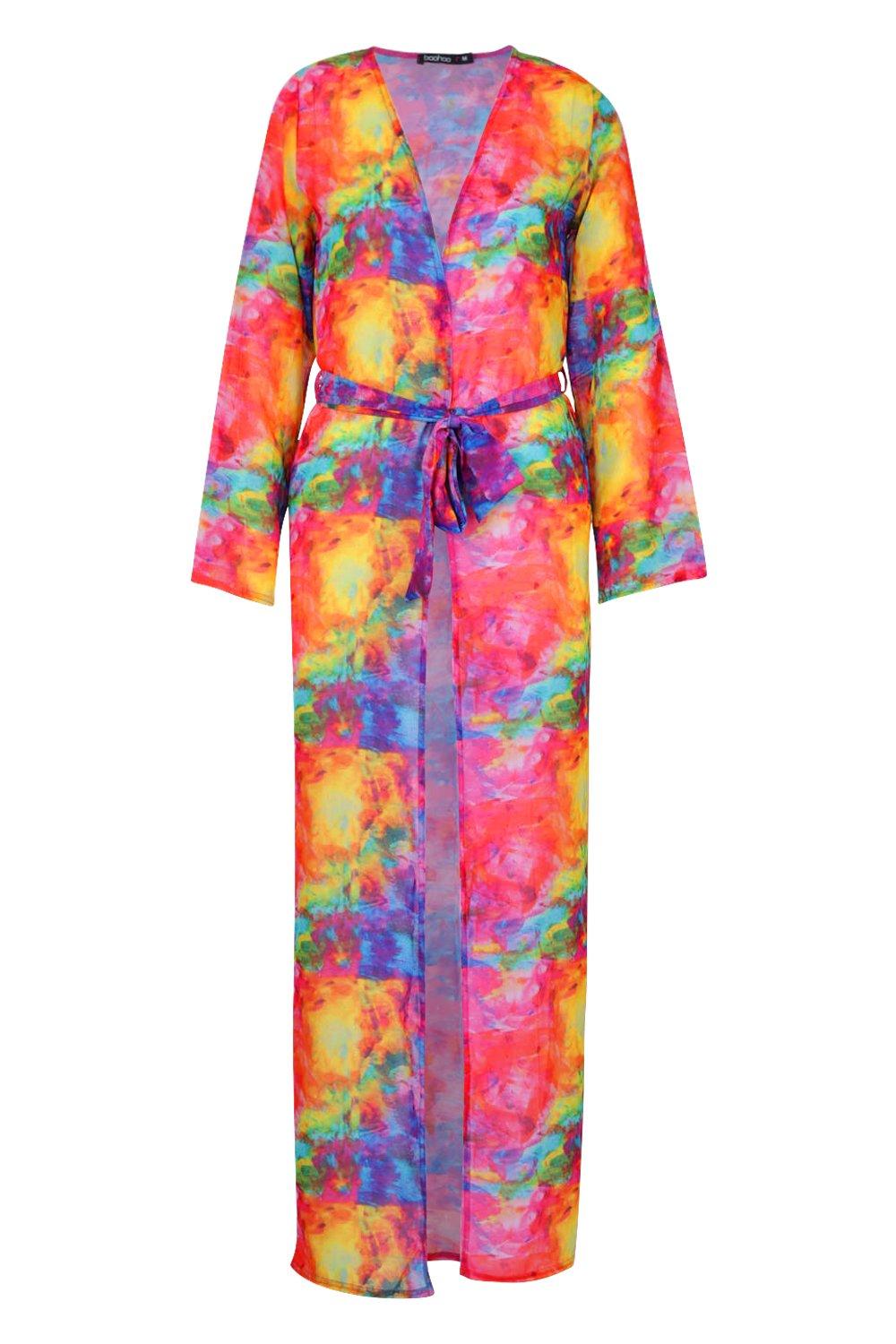 rainbow tie dye maxi dress