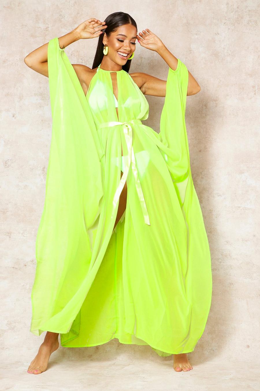 Lime Showstopping Beach Cover Up image number 1