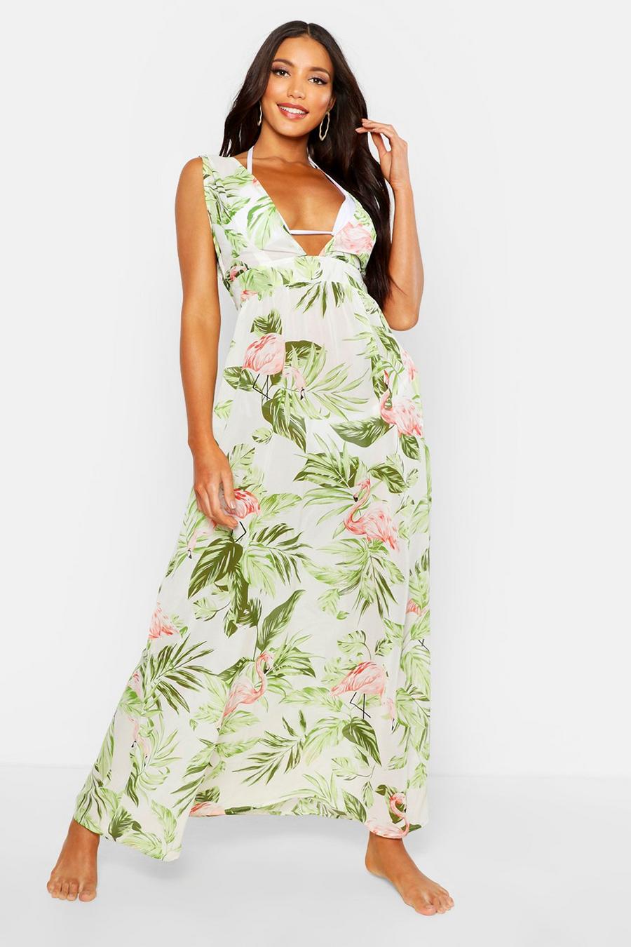 Tropical Maxi Beach Dress image number 1