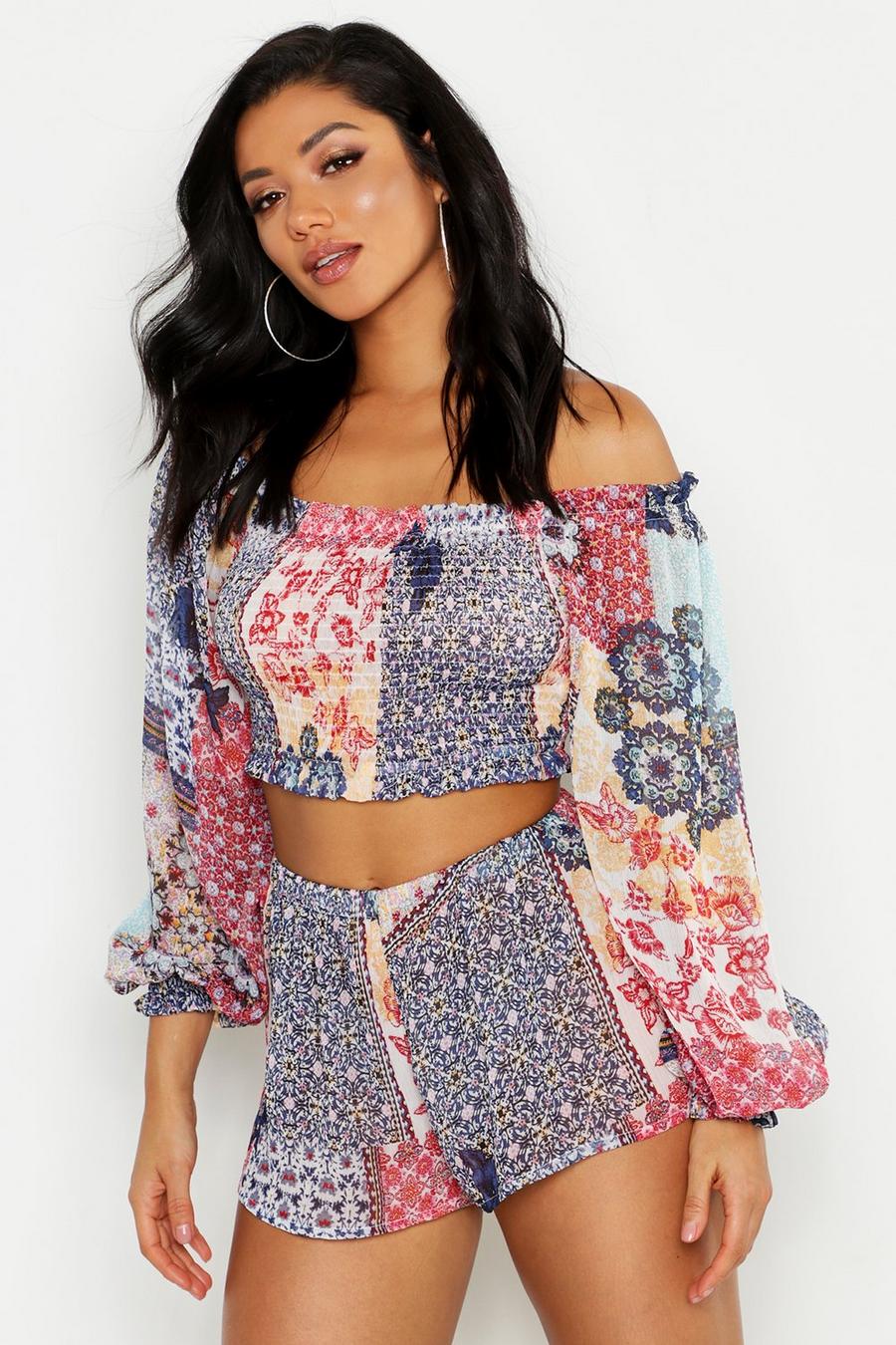 Paisley Smocked Beach Co-ord image number 1