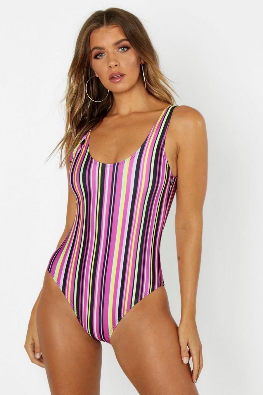 Stripe Scoop Swimsuit image number 1