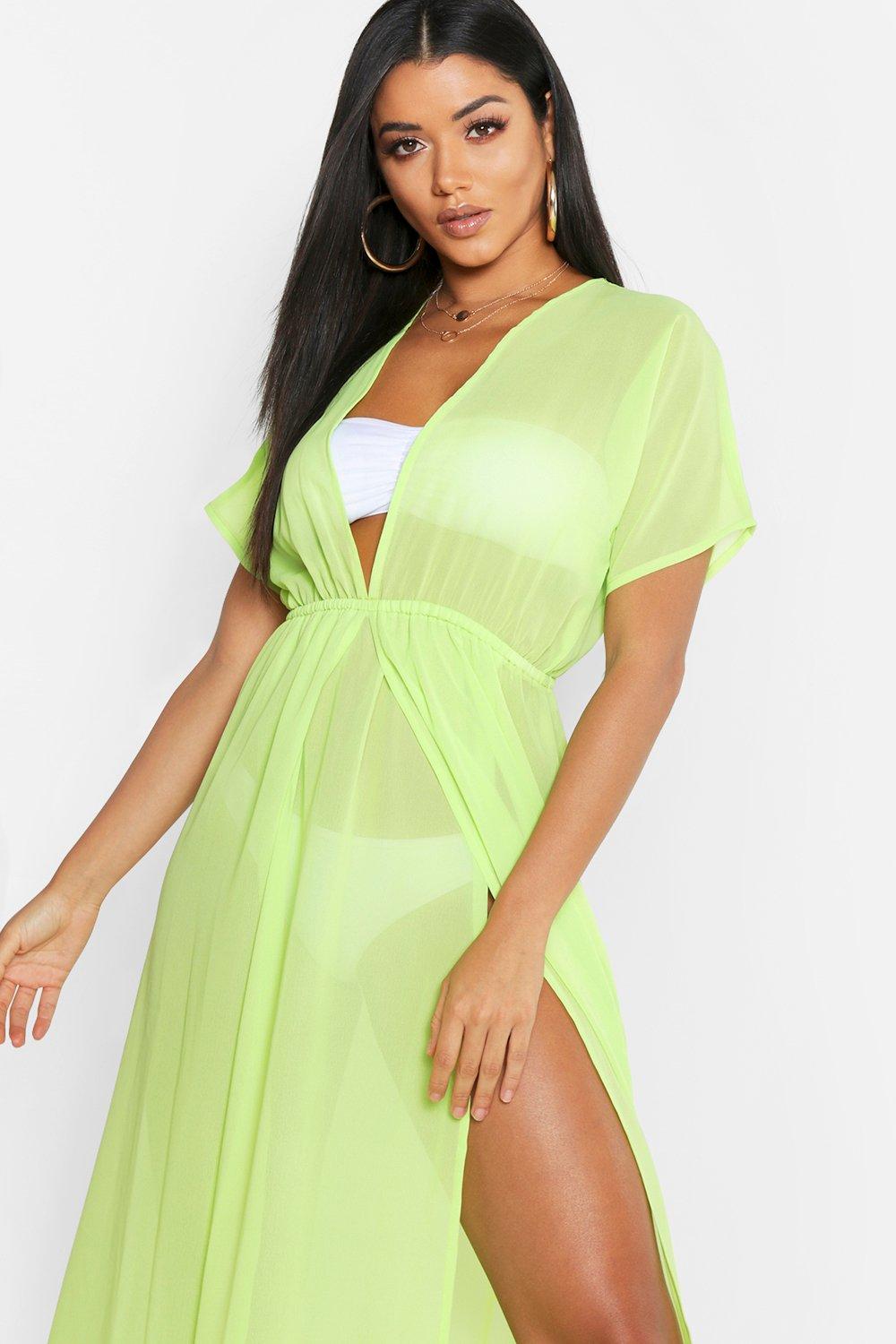 Maxi caftano da mare fluo boohoo IT
