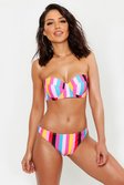 Mix & Match Rainbow Stripe Underwired Bikini Top