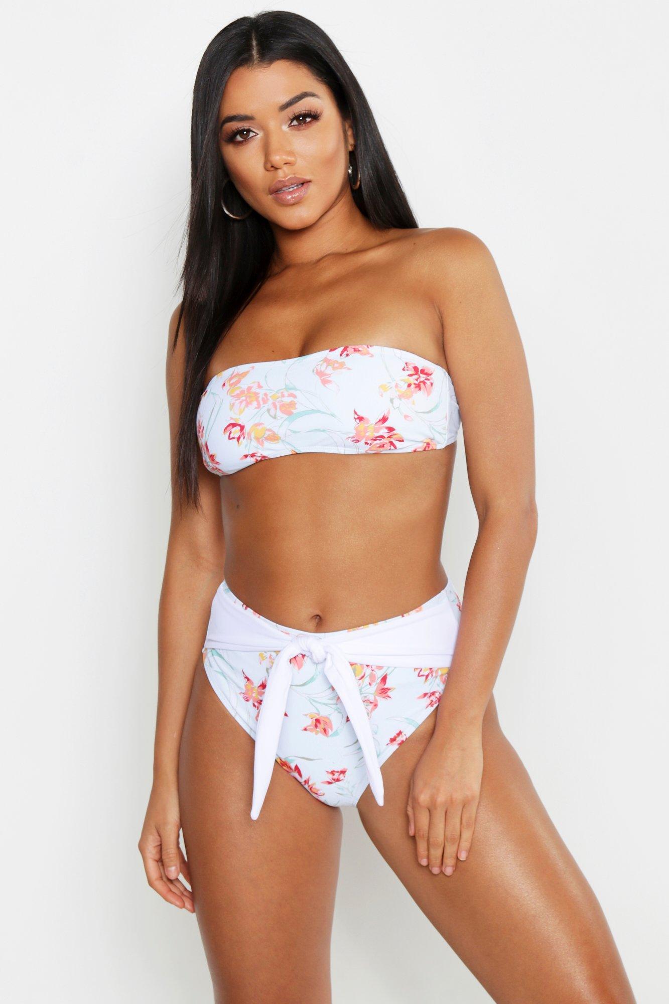 floral high waisted bikini