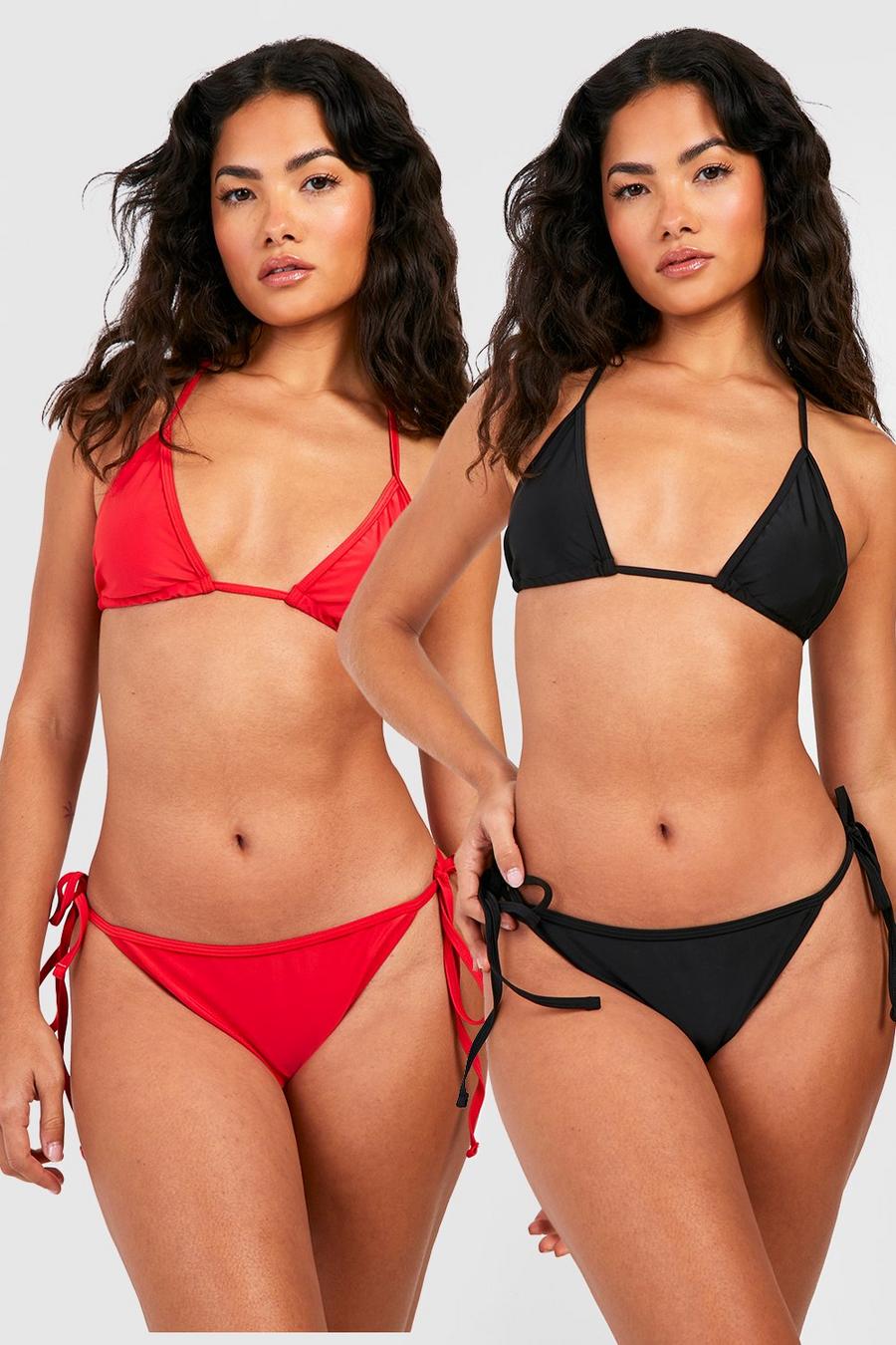 Red Triangelbikinis (2-pack) image number 1