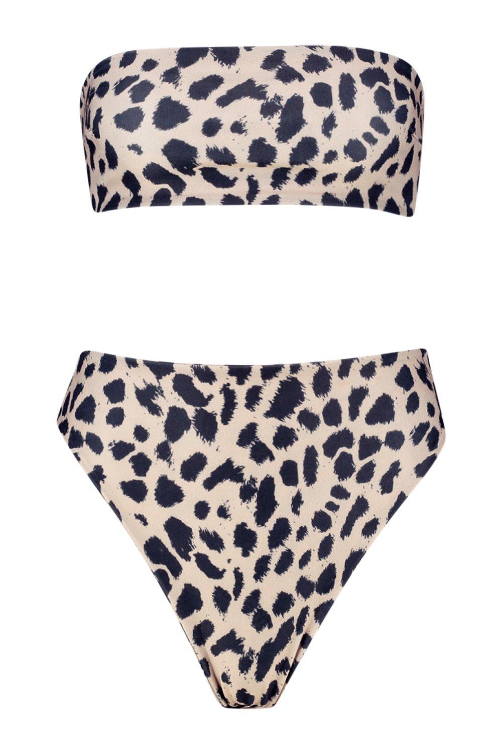 leopard high cut bikini