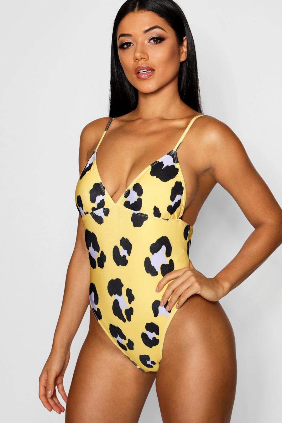 Yellow Gambia Leopard Swimsuit image number 1