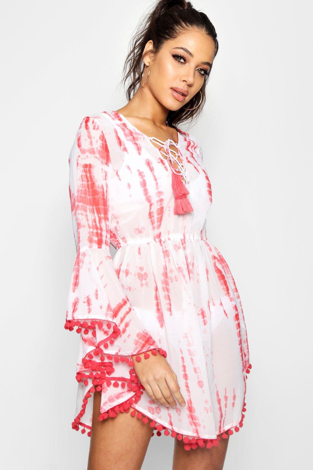 boohoo pom pom dress