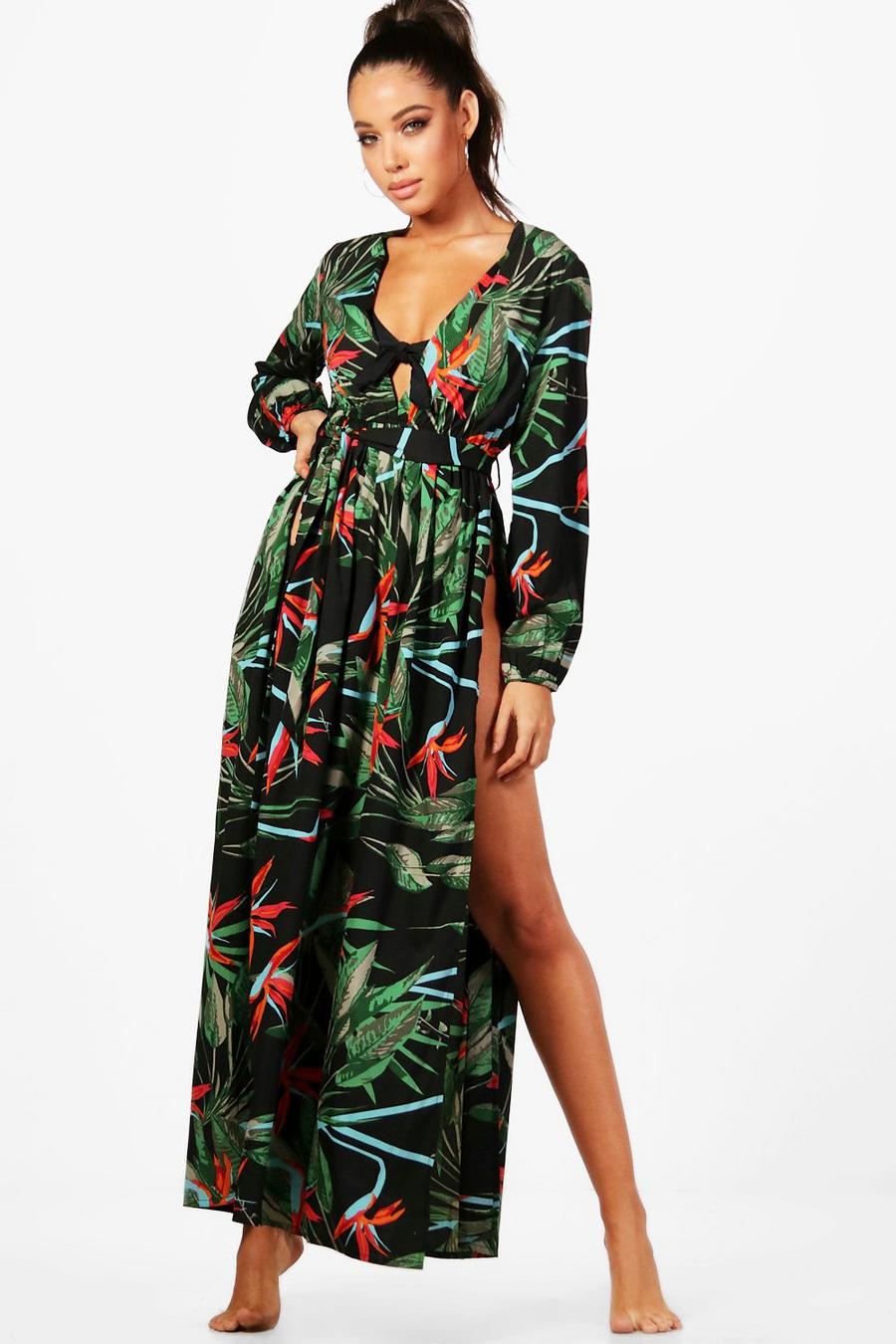 Julia Tropical Maxi Beach Dress image number 1