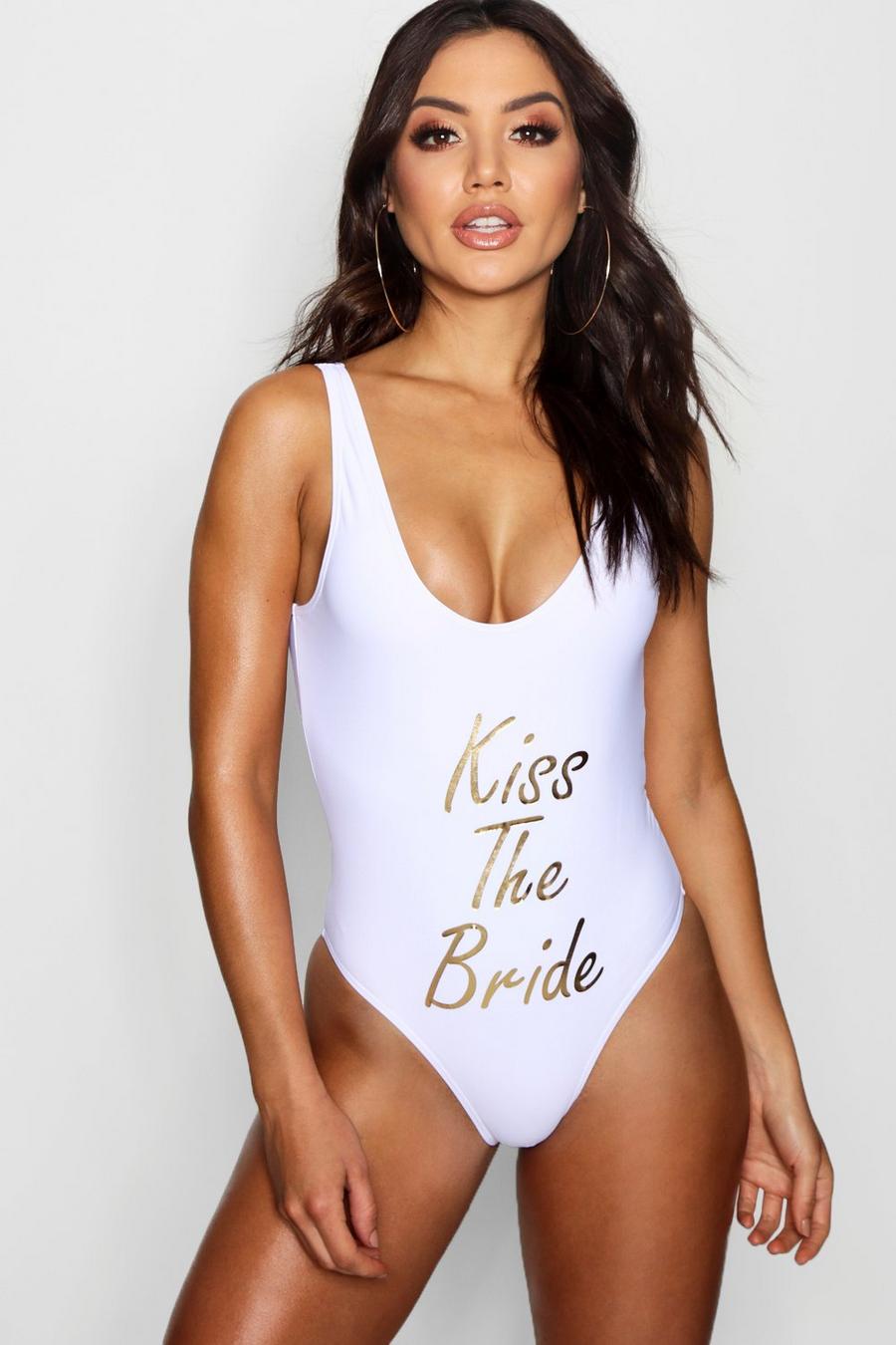 Nevada 'Kiss The Bride' Slogan Swimsuit image number 1