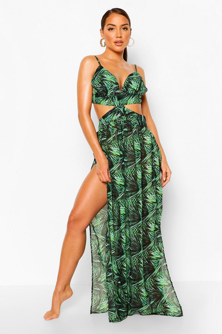 Gracie Rainforest Cut Out Maxi Beach Dress image number 1