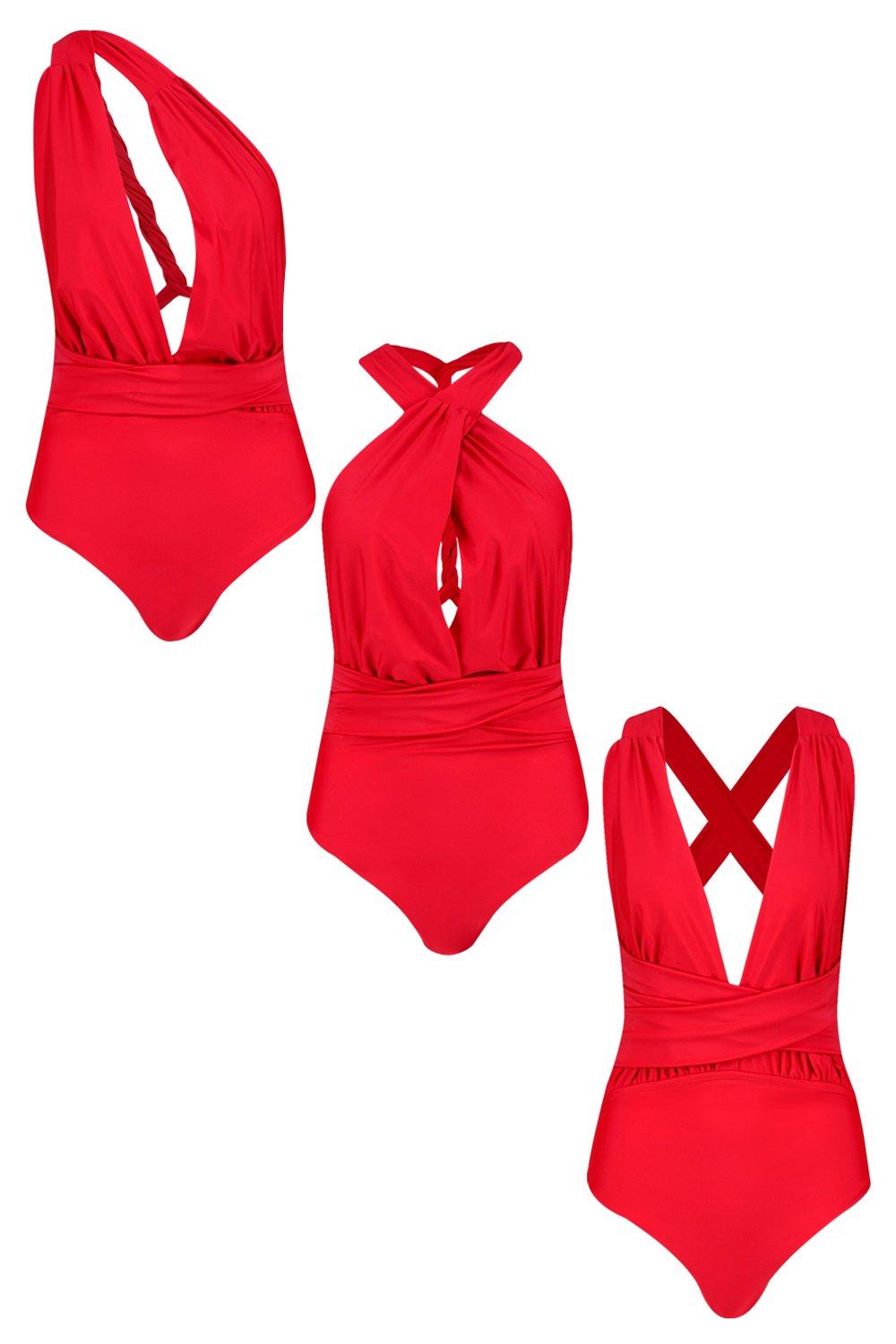 red multiway swimsuit