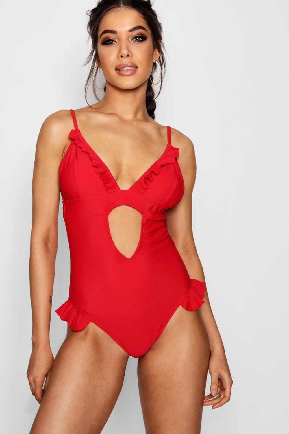 cut out swimsuit boohoo