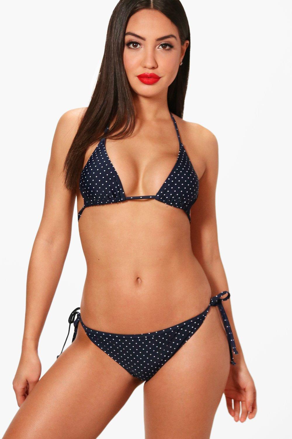 boohoo polka dot bikini