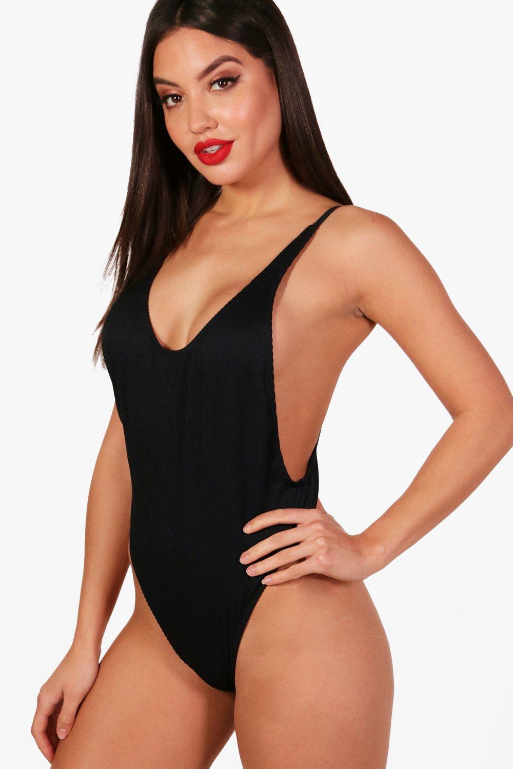 low cut swimsuit