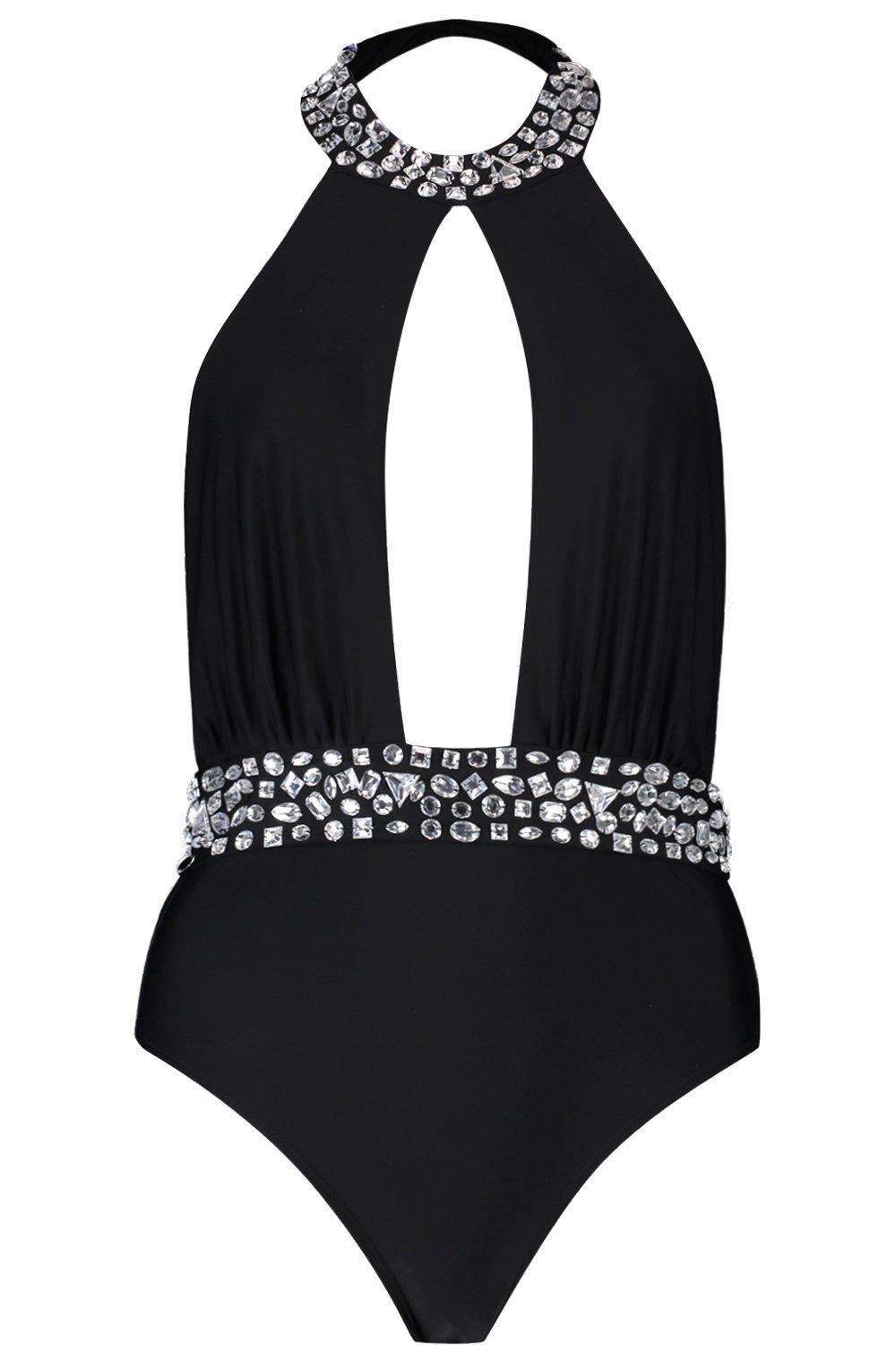 diamante swimming costume