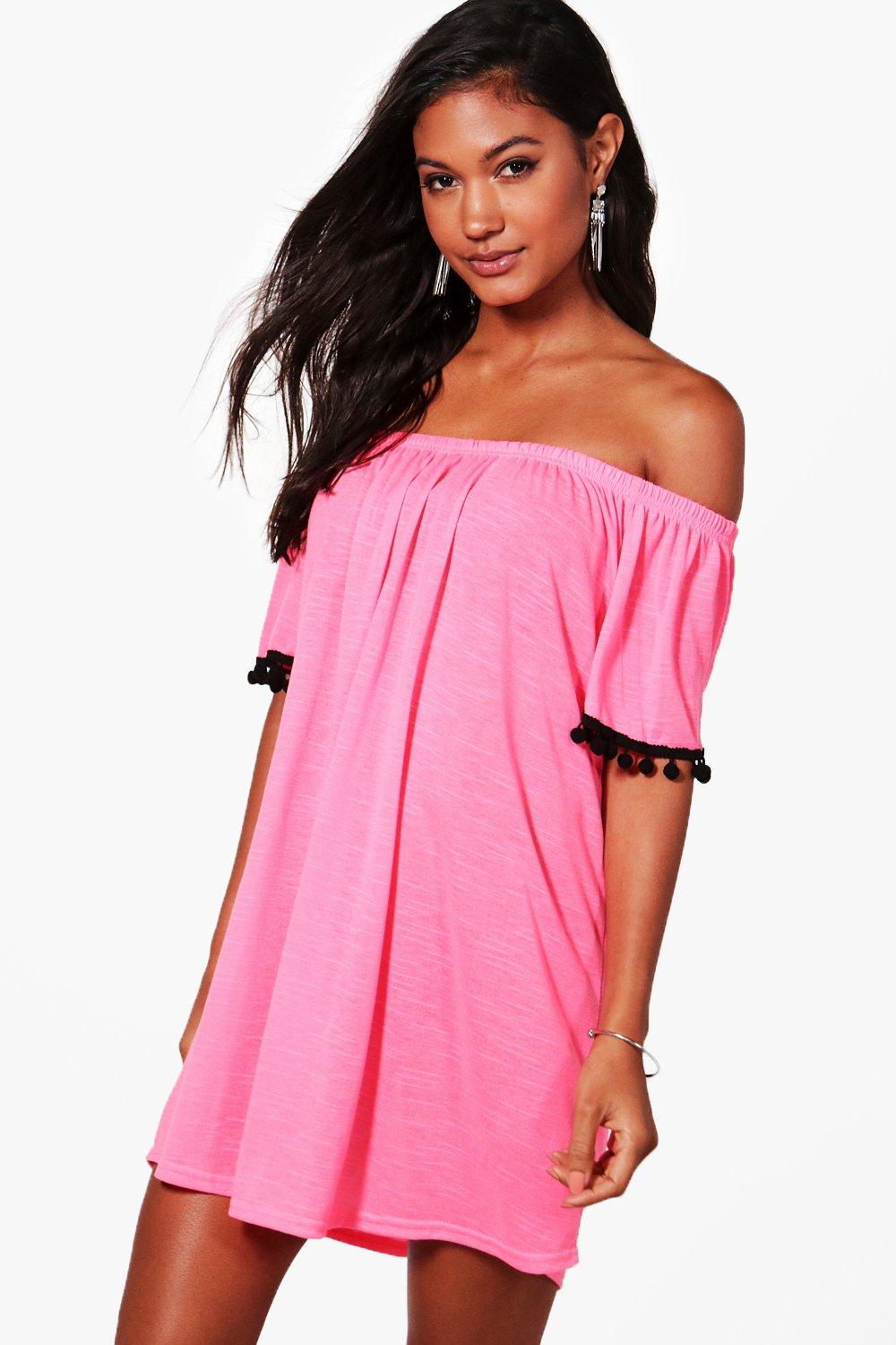 boohoo pom pom dress