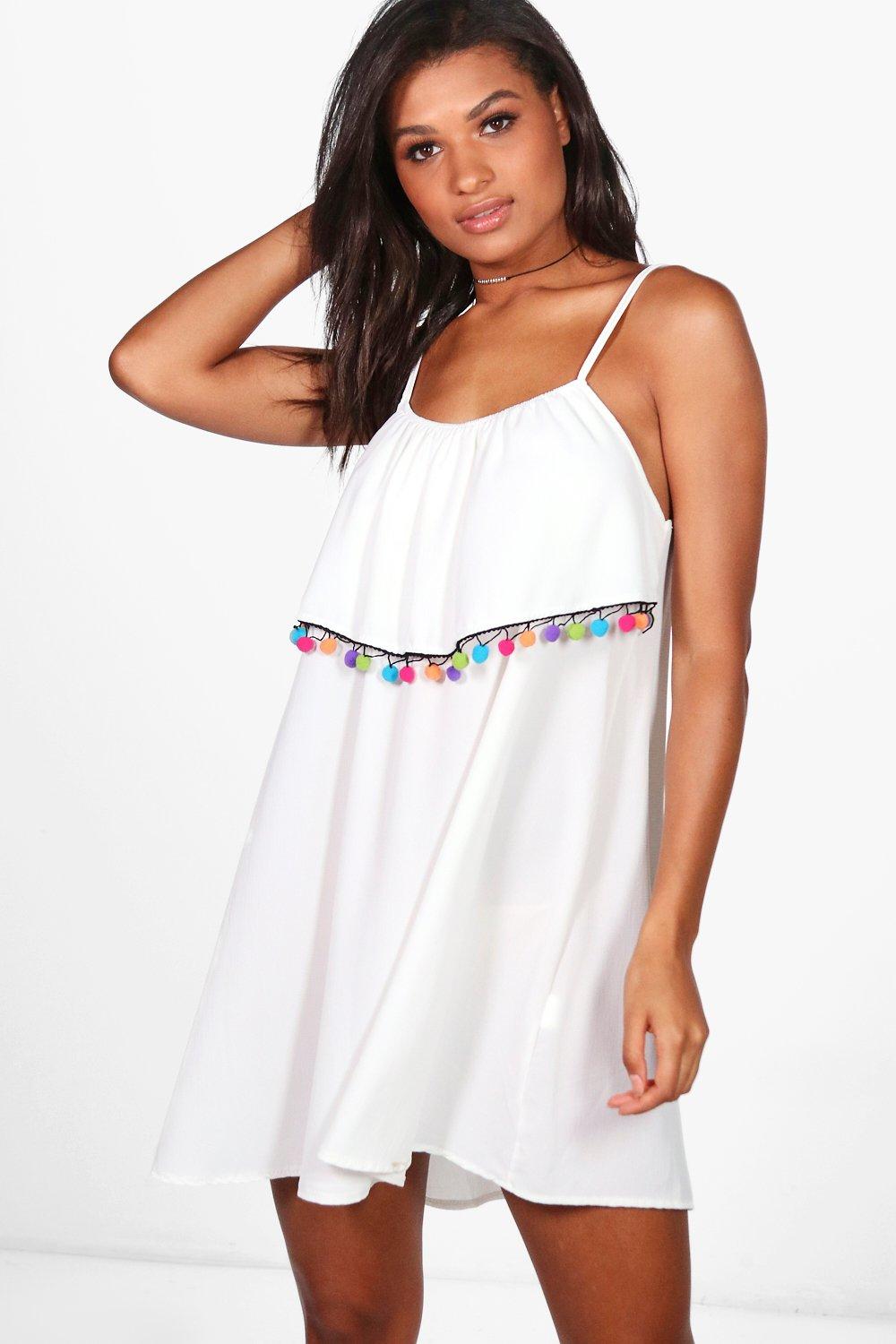 boohoo pom pom dress