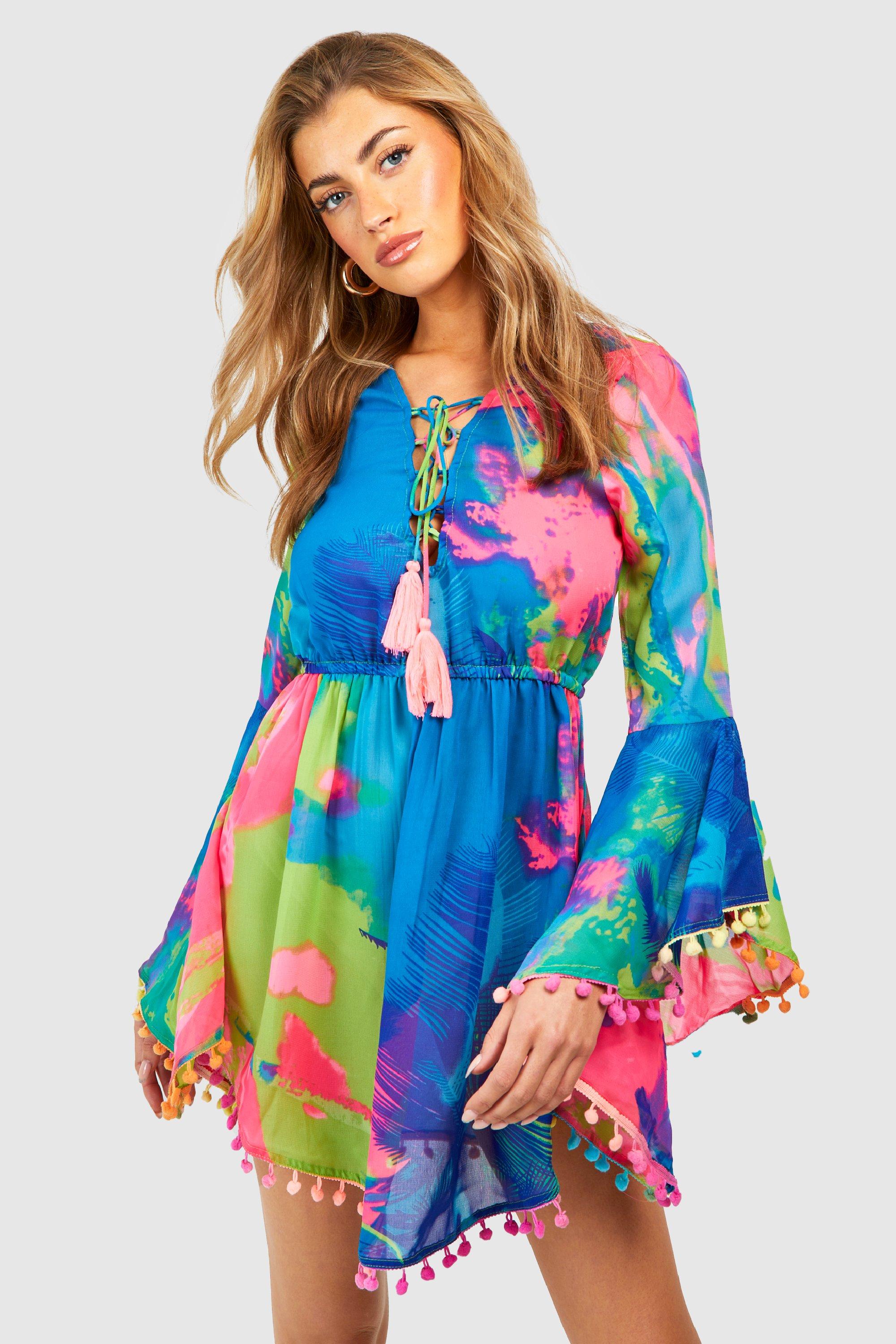 Neon cover up dress sale