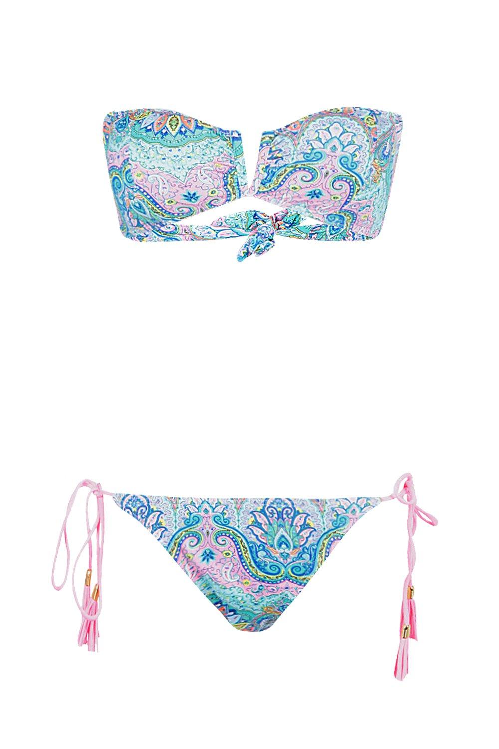 v front bandeau bikini